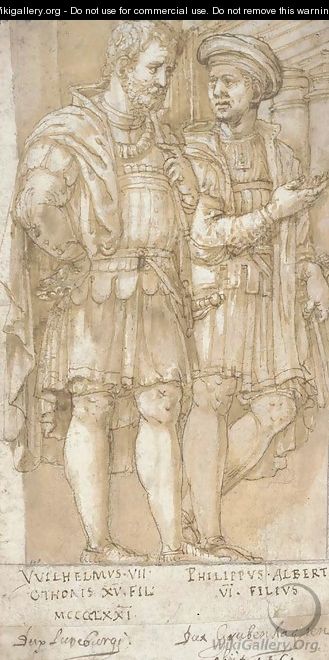 Two princes of the House of Guelph Duke William VII and Duke Philip VI - Pirro Ligorio
