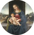 The Madonna and Child, the Infant Saint John the Baptist in a landscape with a town beyond - Raffaellino del Garbo