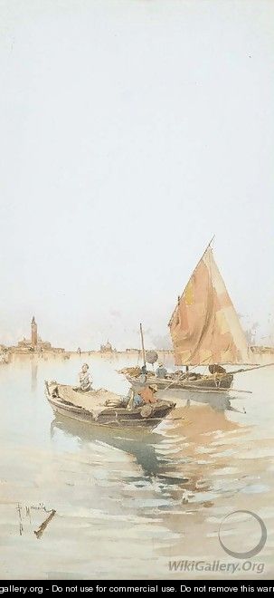 Boats sailing in the Lagoon - Raffaele Mainella