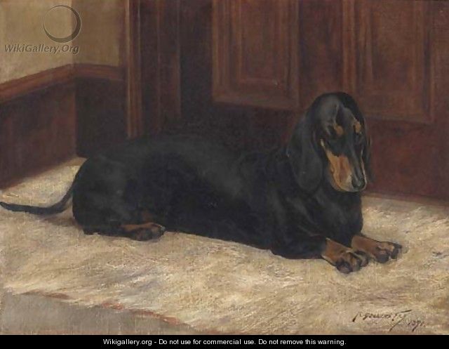 A dachshund in an interior - Roger Fry