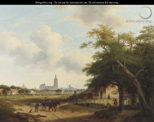 Panoramic view of The Hague, with the Nieuwe Kerk and the St Jacob