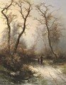 In the forest in winter - Pieter Lodewijk Francisco Kluyver