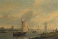 Shipping on a river - Pieter Hendrik Thomas