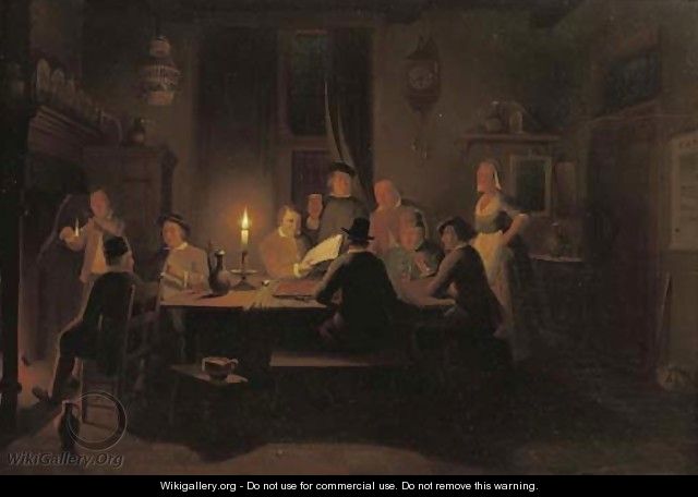 Evening at the inn - Pieter Gerardus Sjamaar