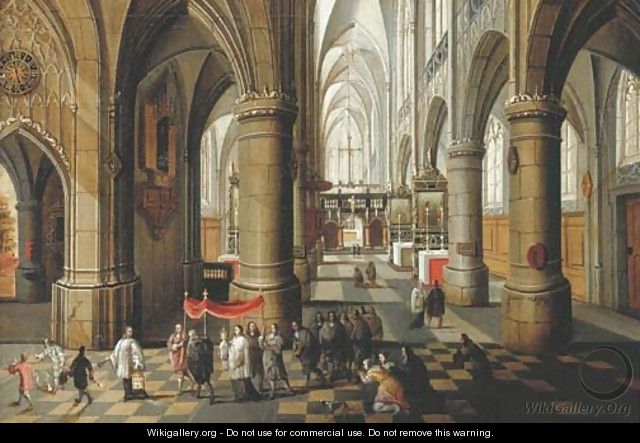 The interior of a Gothic Cathedral - Peeter, the Younger Neeffs