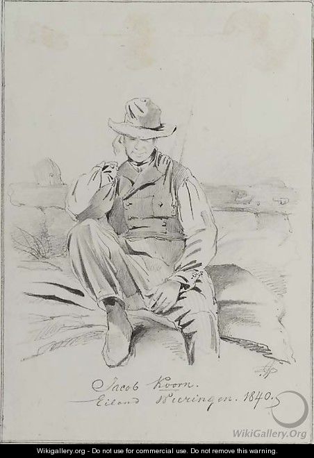Portrait of Jacob Koorn, on the island Wieringen - Pieter Van Loon
