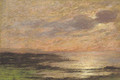 Soleil couchant sur la mer aA  Puys - Pierre Ernest Prins