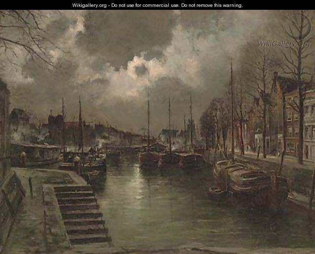 Dordrecht by moonlight - Pierre-Franc Lamy