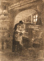 Jeune femme nettoyant une cruche - Edouard Frère
