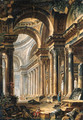 The interior of a Basilica - Pierre-Antoine Demachy