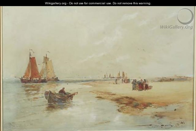 Katwijk Sands fisherfolk on the beach at Katwijk - Thomas Bush Hardy