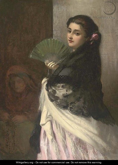 A Spanish girl with her Duenna - Thomas Brooks