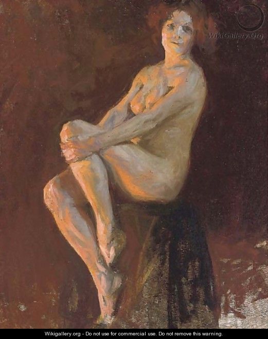 Seated female nude - Thomas Cooper Gotch