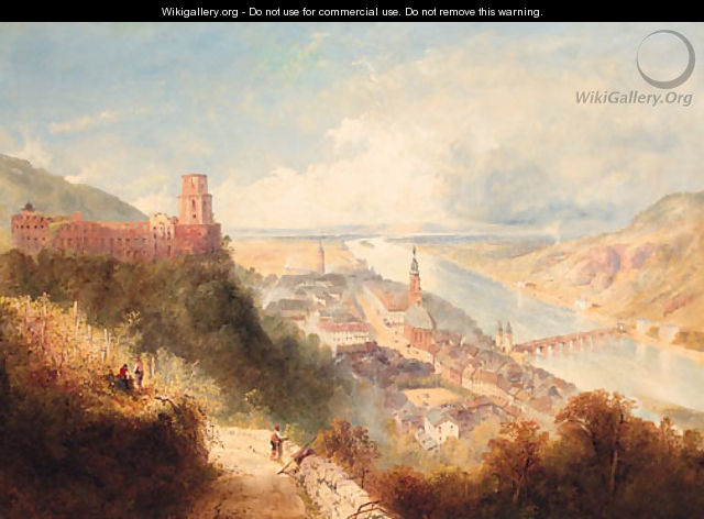 Castle and Town of Heidelberg, Germany - Thomas Charles Leeson Rowbotham