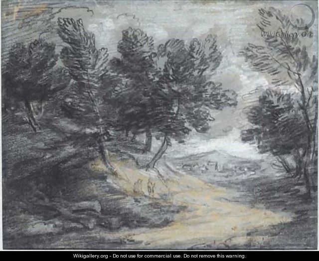 A track through a wooded landscape - Thomas Gainsborough