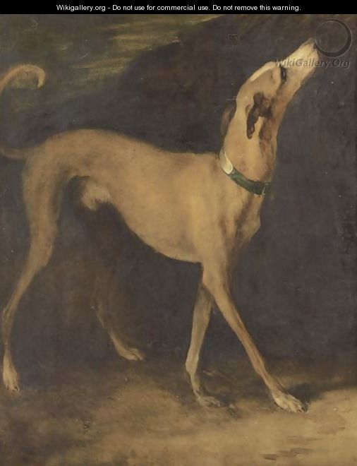 A greyhound in a landscape - Thomas Gainsborough