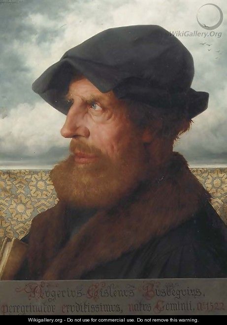 Portrait of Augerius Gislenus Busbequius (1522-1592) - Theophile Lybaert