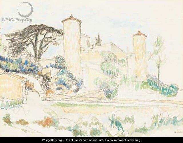 Vue du Chateau des Baumelles, Saint-Cyr-les-Lecques - Theo Van Rysselberghe