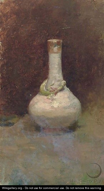 A Vase with a Lizard and Other Oil Sketches Twenty Five Works - Theodore Robinson