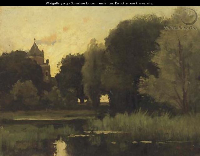 Castle Doorwerth seen from the grounds - Theophile Emile Achille De Bock