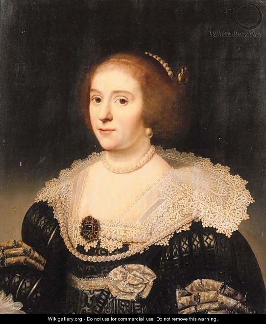 Portrait of Amalia van Solms (1602-1675) - (after) Michiel Jansz. Van Miereveld