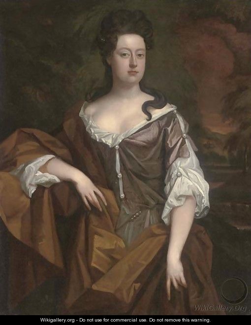 Portrait of a lady, traditionally identified as Queen Anne (1665-1714) - (after) Kneller, Sir Godfrey