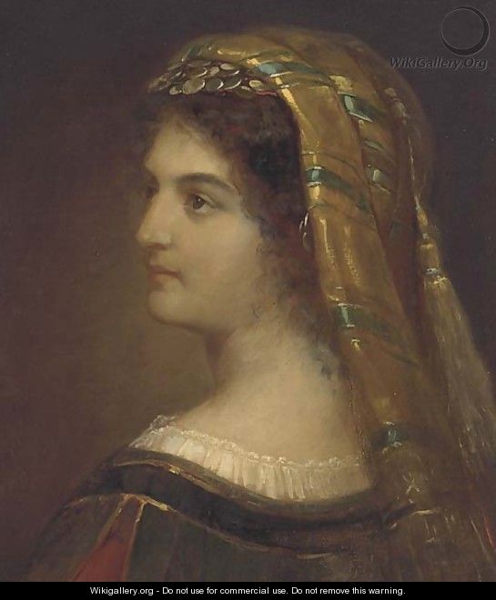 Portrait of a woman, bust-length, in Greek costume - Theodore Tchoumakoff
