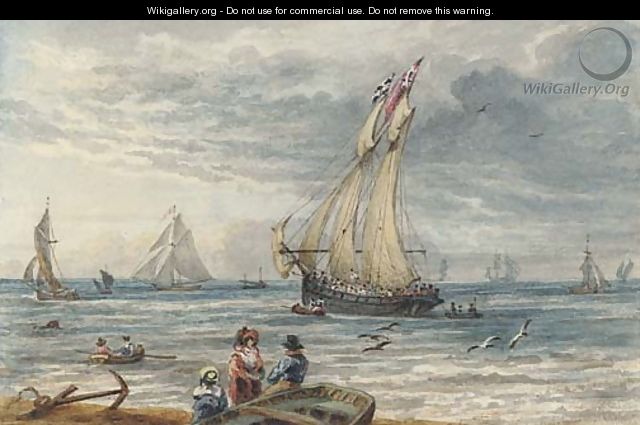The schooner Waterwitch off Hastings - Thales Fielding