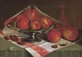 Still Life of Apples in a Silver Compote - Taylor Buzzell