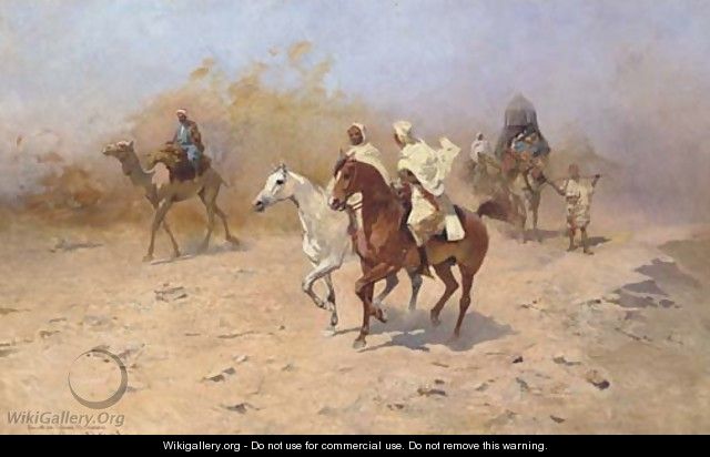 An Arab Caravan in the Desert - Thaddaus von Ajdukiewicz