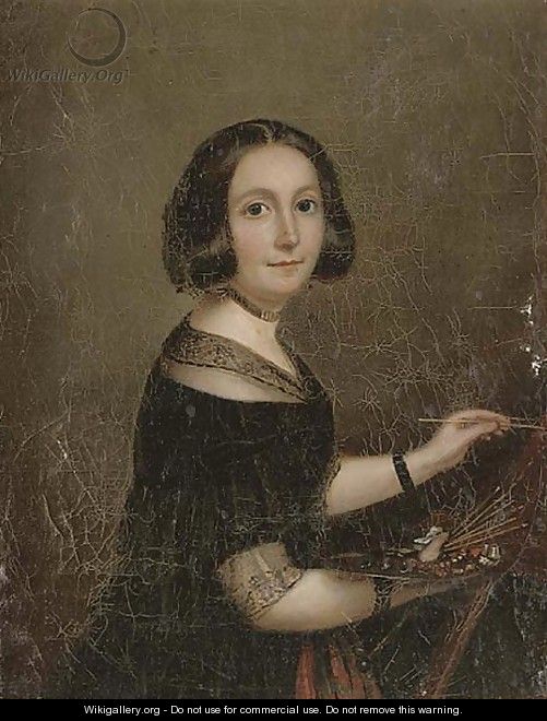 Self-portrait of a lady - Spanish School