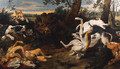 Hounds attacking a Boar - (after) Frans Snyders