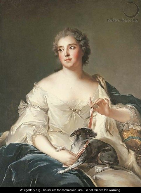 Portrait of a lady, said to be la Duchesse de Chevreuse - (after) Jean-Marc Nattier