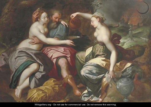 Lot and his Daughters 2 - (after) Jacob De Backer