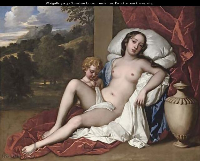 Portrait of a young woman and child, as Venus and Cupid - Sir Peter Lely