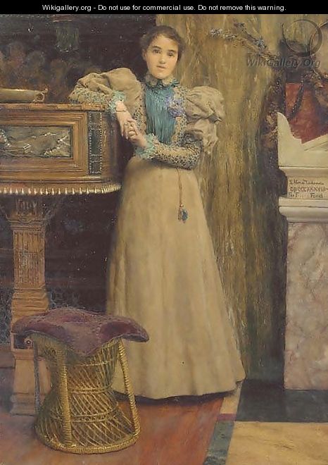 Portrait of Clothilde Enid, daughter of Edward Onslow Ford - Sir Lawrence Alma-Tadema