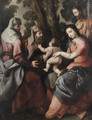 The Holy Family with Saints Anne and Joachim - Spanish School