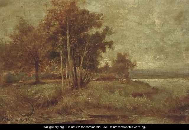 Autumn, a backwater on the Thames - Sir Alfred East