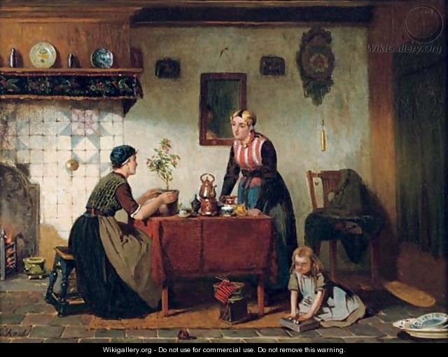 Interior in the North of Holland tea-time - Sipke Kool
