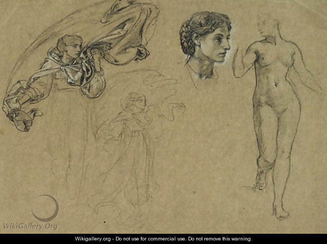 Studies of Michelangelo and Phidias - Sir Edward John Poynter