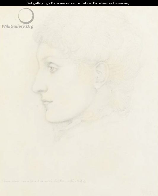 Portrait of lady, in profile to the left, traditionally identified as Georgiana Burne-Jones - Sir Edward Coley Burne-Jones