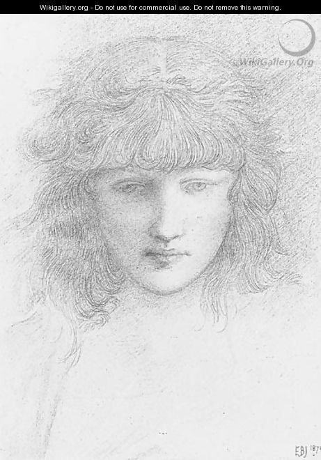 Head of a young girl - Sir Edward Coley Burne-Jones