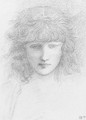 Head of a young girl - Sir Edward Coley Burne-Jones