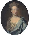 Portrait of a lady, bust-length, in a grey dress and blue mantle - Sir Godfrey Kneller