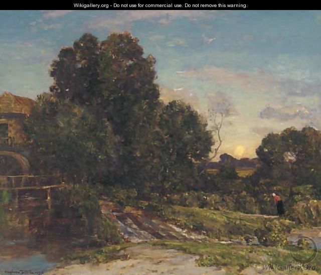 Moonrise, The mill - Herbert Hughes Stanton