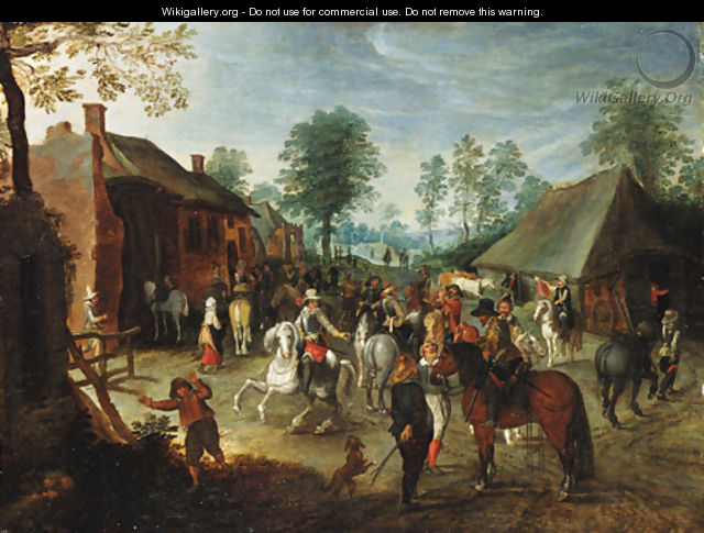 Horsemen halting at an inn - Sebastien Vrancx