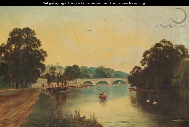 Rowing at Richmond Bridge - Sidney Yates Johnson