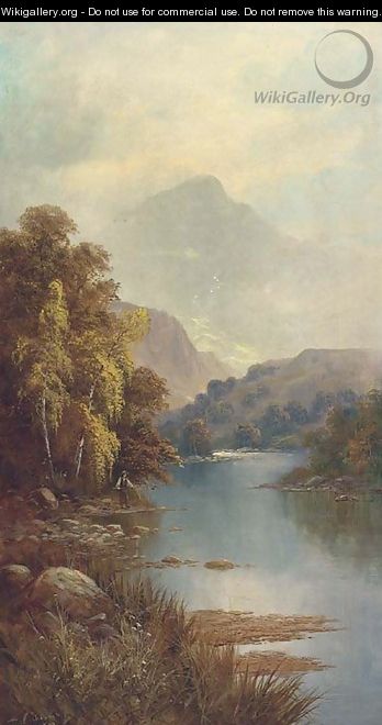 Mountainous river landscapes - Sidney Yates Johnson