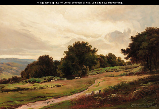 Sheep on a hillside - Sidney Richard Percy