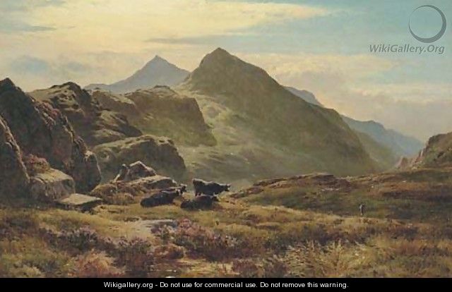 A view of Snowdon - Sidney Richard Percy